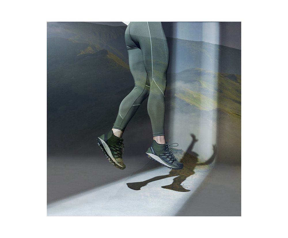 Merrell Sneakers Dame - Antora 2 Mid Waterproof Wide Width - Olivengrøn - JER284379